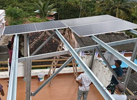 Solar panel installation